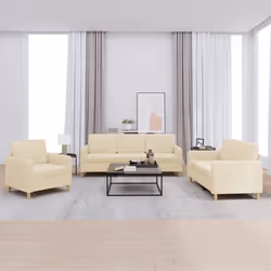 VidaXL 3202056 set di mobili per soggiorno Crema