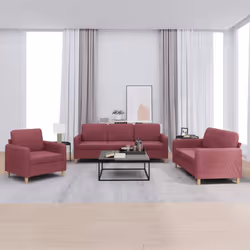 VidaXL 3202060 set di mobili per soggiorno Rosso