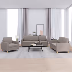 VidaXL 3202061 set di mobili per soggiorno Grigio talpa