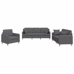 VidaXL 3202063, Grigio, Schiuma, Metallo, Poliestere, Tessile, 198 cm, 77 cm, 80 cm