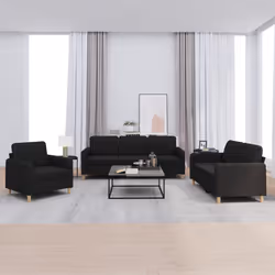 VidaXL 3202066 set di mobili per soggiorno Nero - Vista aggiuntiva 2