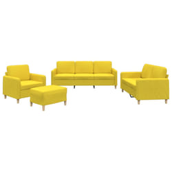 VidaXL 3202067 set di mobili per soggiorno Giallo