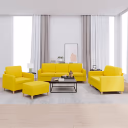 VidaXL 3202067 set di mobili per soggiorno Giallo