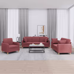 VidaXL 3202068 set di mobili per soggiorno Rosso