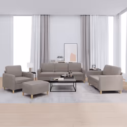 VidaXL 3202069 set di mobili per soggiorno Grigio talpa