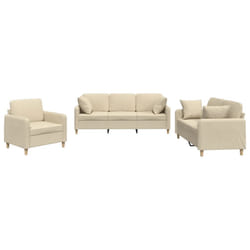 VidaXL 3202072 set di mobili per soggiorno Crema