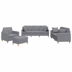 VidaXL 3202078, Grigio, Schiuma, Metallo, Poliestere, Tessile, 198 cm, 77 cm, 80 cm