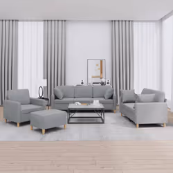 VidaXL 3202078 set di mobili per soggiorno Grigio