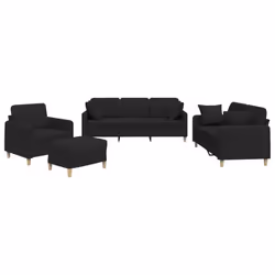 VidaXL 3202082, Nero, Schiuma, Metallo, Poliestere, Tessile, 198 cm, 77 cm, 80 cm