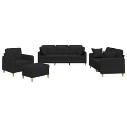 VidaXL 3202082 set di mobili per soggiorno Nero