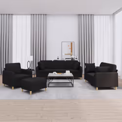 VidaXL 3202082 set di mobili per soggiorno Nero