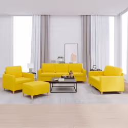 VidaXL 3202083 set di mobili per soggiorno Giallo - Vista aggiuntiva 2