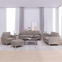 VidaXL 3202085 set di mobili per soggiorno Grigio talpa