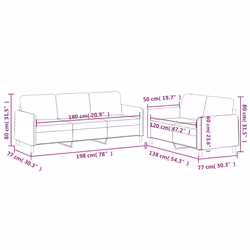 VidaXL 3202120 set di mobili per soggiorno Crema - Vista aggiuntiva 7