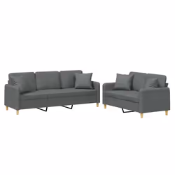 VidaXL 3202135, Grigio, Schiuma, Metallo, Poliestere, Tessile, 198 cm, 77 cm, 80 cm
