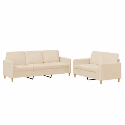 VidaXL 3202136, Crema, Schiuma, Metallo, Poliestere, Tessile, 198 cm, 77 cm, 80 cm