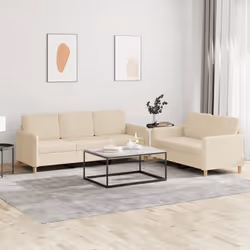 VidaXL 3202136 set di mobili per soggiorno Crema