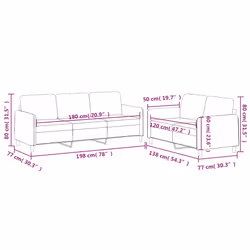 VidaXL 3202136 set di mobili per soggiorno Crema - Vista aggiuntiva 7