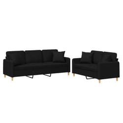 VidaXL 3202146 set di mobili per soggiorno Nero