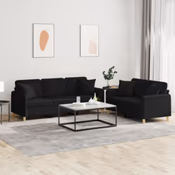 VidaXL 3202146 set di mobili per soggiorno Nero