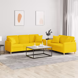 VidaXL 3202147 set di mobili per soggiorno Giallo - Vista aggiuntiva 2