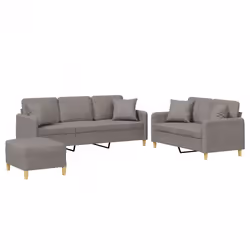 VidaXL 3202149, Grigio talpa, Schiuma, Metallo, Poliestere, Tessile, 198 cm, 77 cm, 80 cm
