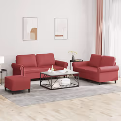 VidaXL 3202158 set di mobili per soggiorno Rosso - Vista aggiuntiva 2
