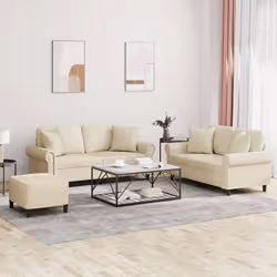 VidaXL 3202166 set di mobili per soggiorno Crema - Vista aggiuntiva 2