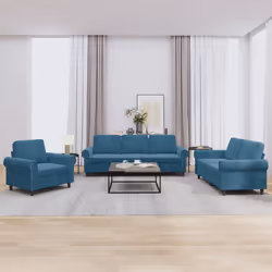 VidaXL 3202179 set di mobili per soggiorno Blu - Vista aggiuntiva 2