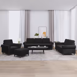 VidaXL 3202185 set di mobili per soggiorno Nero