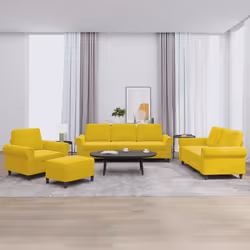 VidaXL 3202186 set di mobili per soggiorno Giallo