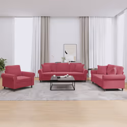 VidaXL 3202194 set di mobili per soggiorno Rosso - Vista aggiuntiva 2
