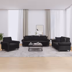 VidaXL 3202195 set di mobili per soggiorno Nero