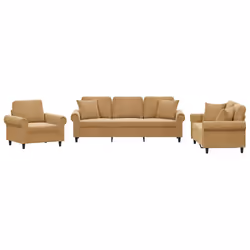 VidaXL 3202197, Marrone, Schiuma, Metallo, Poliestere, Polywood, Tessile, 2,12 m, 77 cm, 80 cm