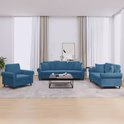 VidaXL 3202199 set di mobili per soggiorno Blu - Vista aggiuntiva 2