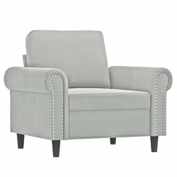 Set di Divani 4 pz con Cuscini Grigio Chiaro in Vellutocod mxl 106858 - Vista aggiuntiva 3