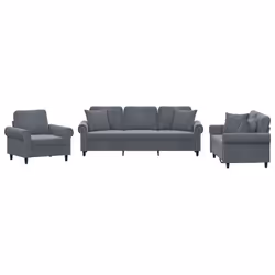 VidaXL 3202201, Grigio, Schiuma, Metallo, Poliestere, Polywood, Tessile, 2,12 m, 77 cm, 80 cm
