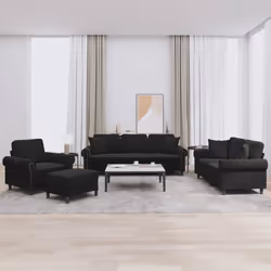 VidaXL 3202205 set di mobili per soggiorno Nero