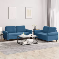 VidaXL 3202219 set di mobili per soggiorno Blu - Vista aggiuntiva 2