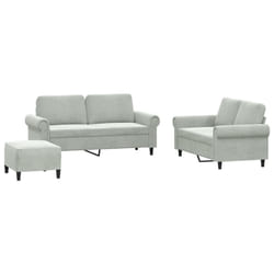 VidaXL 3202220 set di mobili per soggiorno Grigio