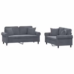 VidaXL 3202231, Grigio, Schiuma, Metallo, Poliestere, Polywood, Tessile, 172 cm, 77 cm, 80 cm