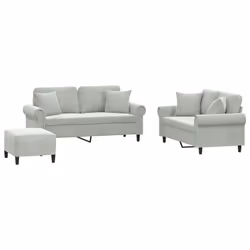 VidaXL 3202240, Grigio, Schiuma, Metallo, Poliestere, Polywood, Tessile, 172 cm, 77 cm, 80 cm