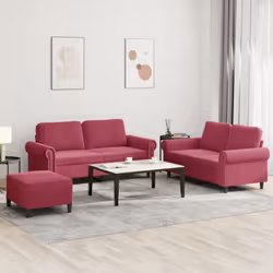 VidaXL 3202244 set di mobili per soggiorno Rosso - Vista aggiuntiva 2