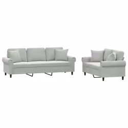 VidaXL 3202260, Grigio, Schiuma, Metallo, Poliestere, Polywood, Tessile, 2,12 m, 77 cm, 80 cm
