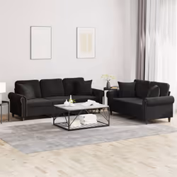 VidaXL 3202275 set di mobili per soggiorno Nero