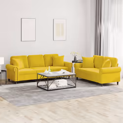 VidaXL 3202276 set di mobili per soggiorno Giallo