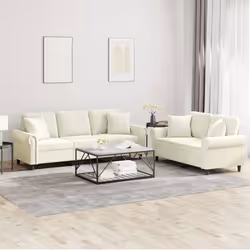 VidaXL 3202278 set di mobili per soggiorno Crema - Vista aggiuntiva 2