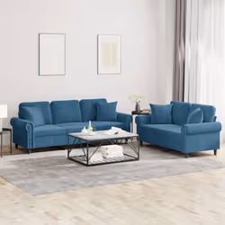 VidaXL 3202279 set di mobili per soggiorno Blu - Vista aggiuntiva 2