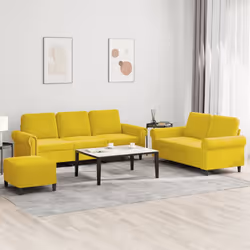 VidaXL 3202286 set di mobili per soggiorno Giallo - Vista aggiuntiva 2