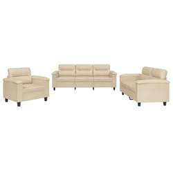 VidaXL 3202294 set di mobili per soggiorno Crema